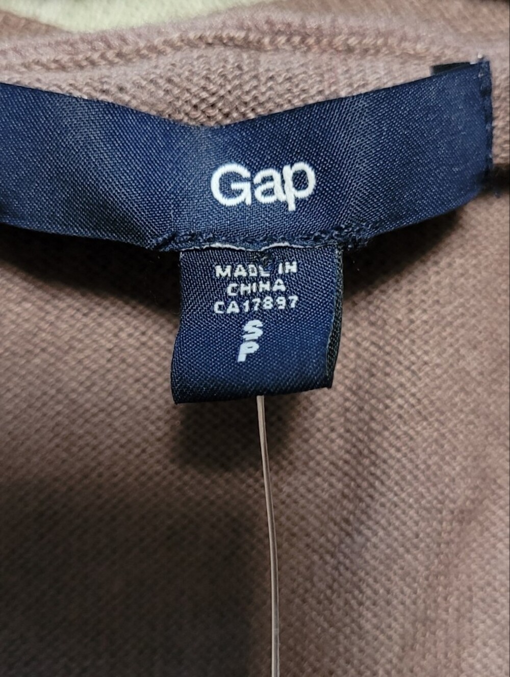 GAP Taupe Ruffle-Front Cardigan - Picture 5 of 7